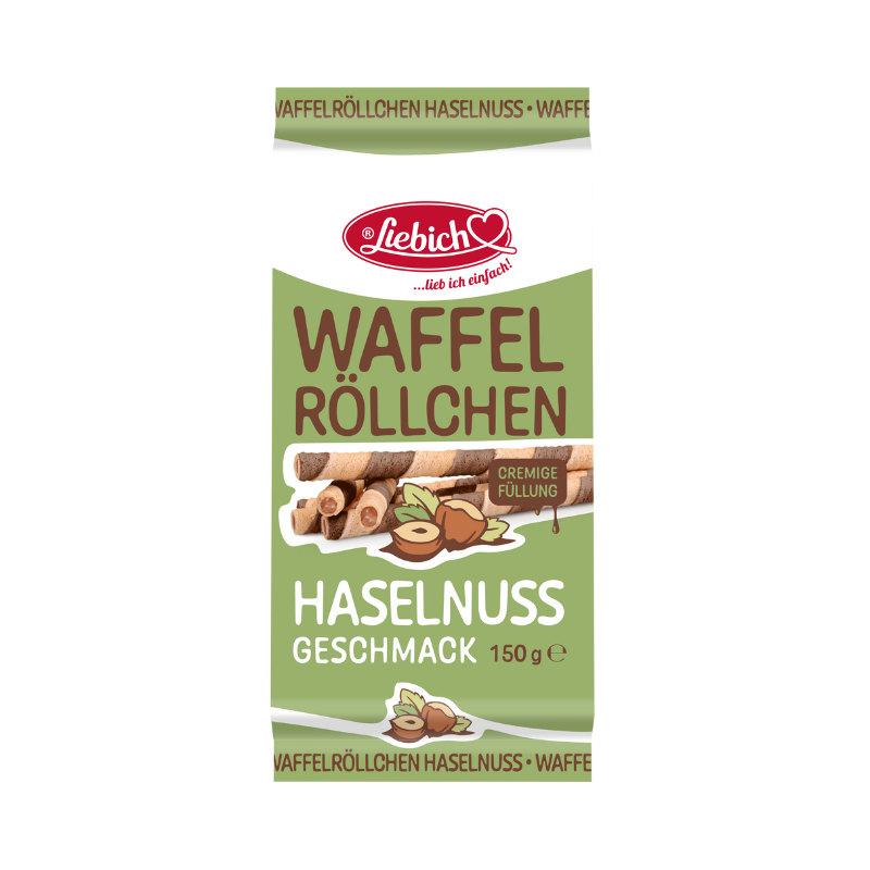 LIEBICH Waffelröllchen Haselnuss 150g PK