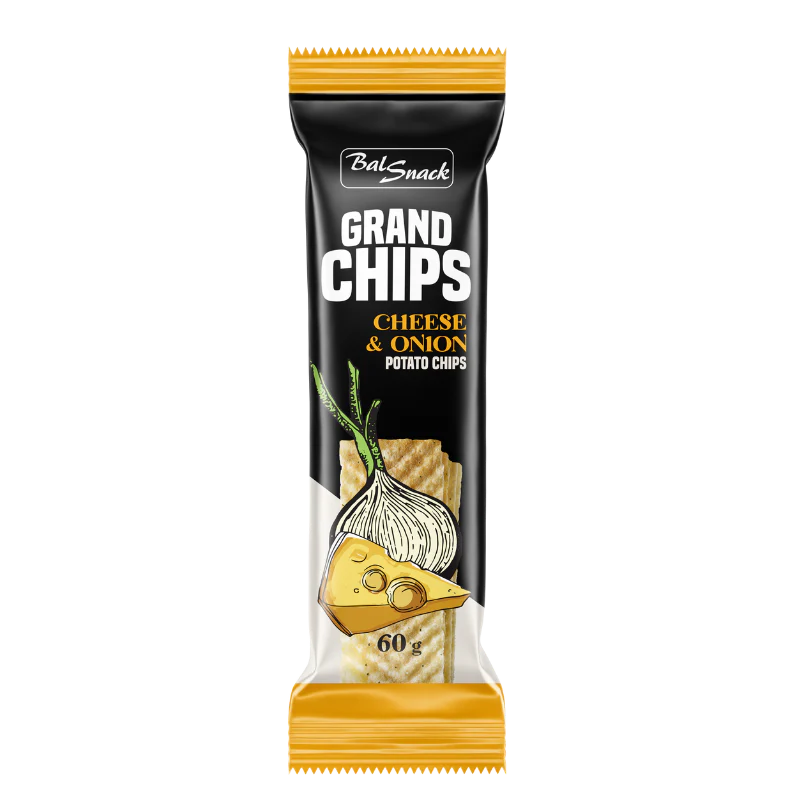 GRAND CHIPS Käse- und Zwiebelgeschmack 60g BT