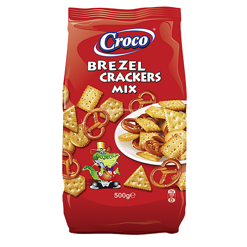 CROCO Cracker & Brezeln gemischt 500g Beutel