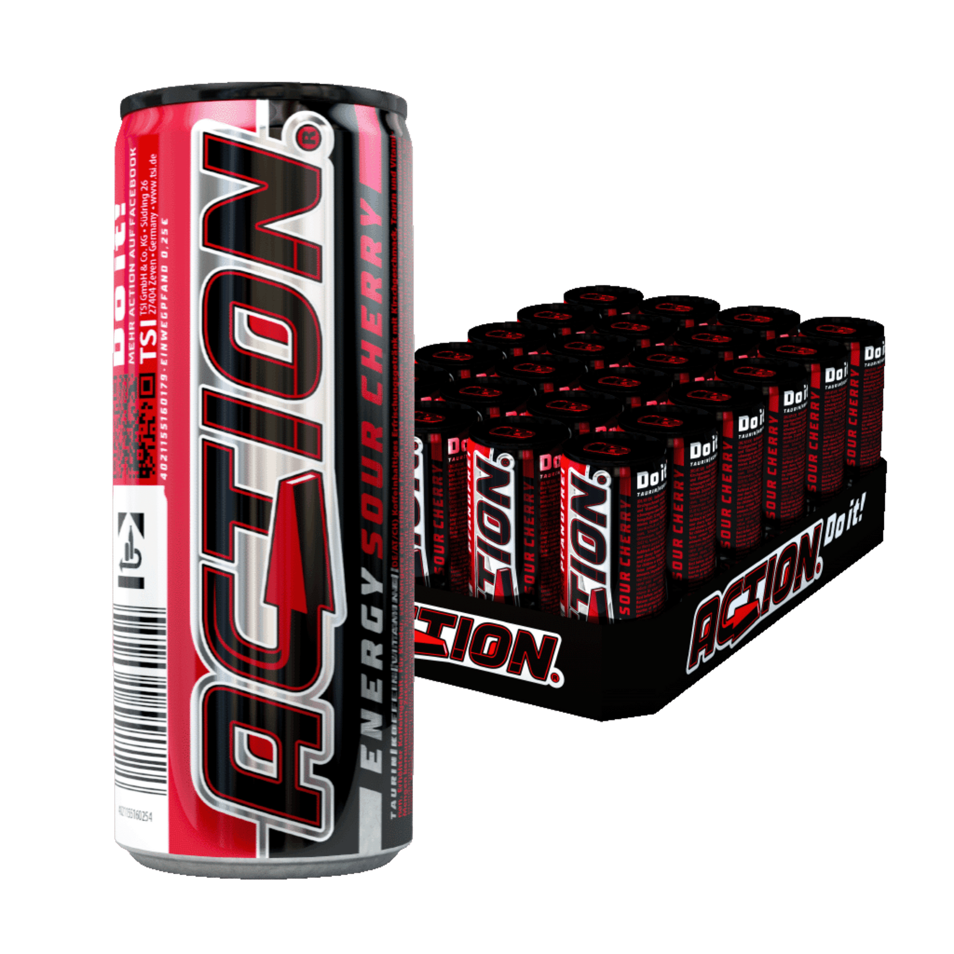 ACTION Energy Drink 250ml Cherry DPG DS