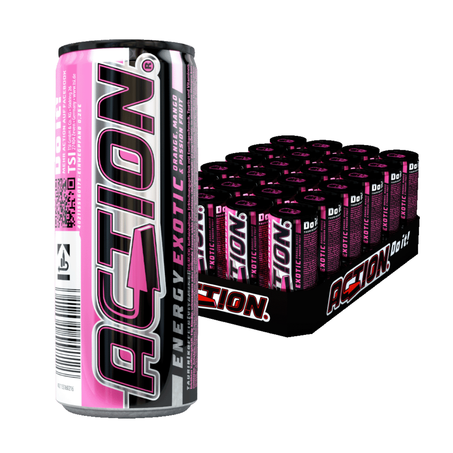 ACTION Energy Drink 250ml Exotic DPG DS