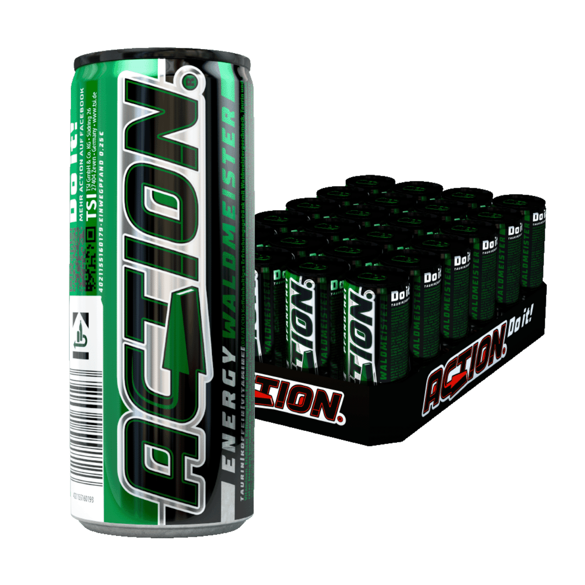 ACTION Energy Drink 250ml Waldmeister DPG DS