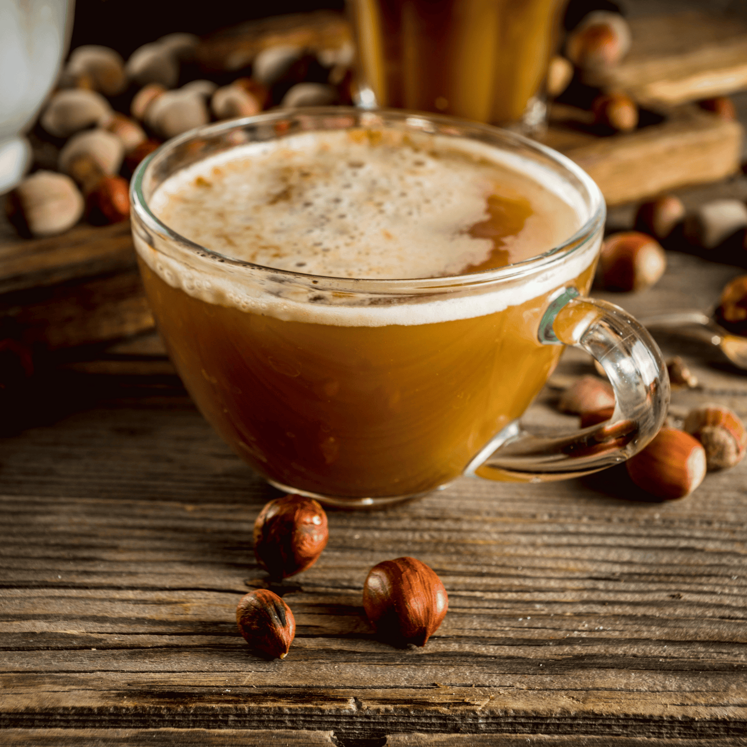 cappuccino haselnuss, Haselnüsse, Tasse