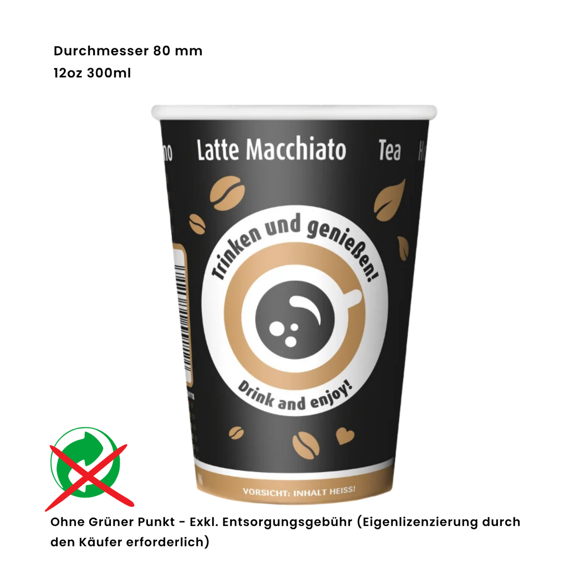 INTERCUPS Papierbech. 80mm 12oz 300ml ohne GP