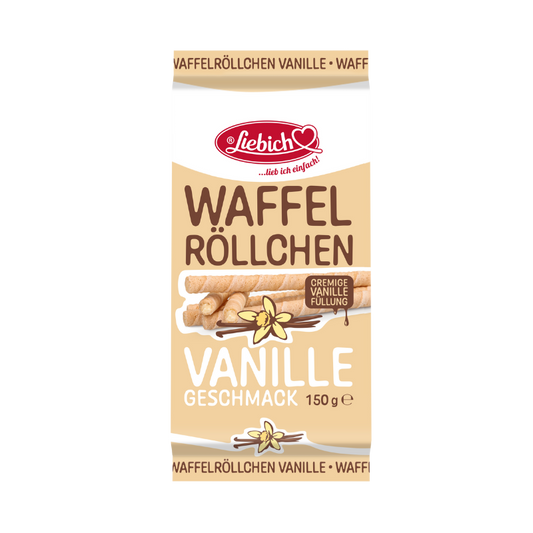 LIEBICH Waffelröllchen Vanille 150g PK