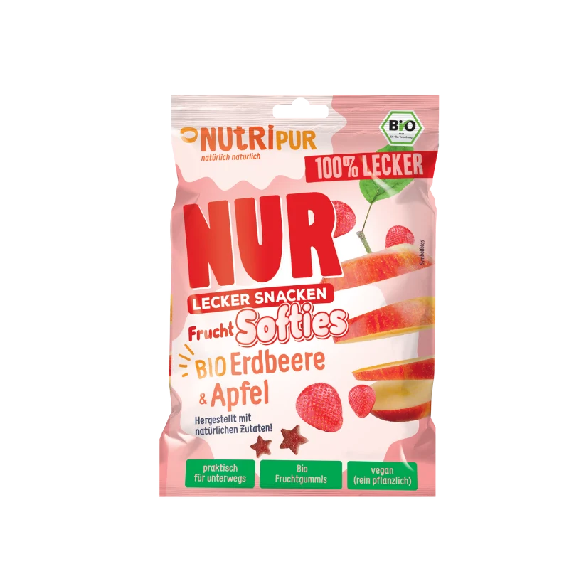 NUR BIO Softies Erdbeere Apfel  35g BT