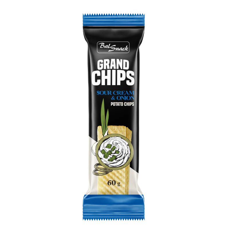 GRAND CHIPS Sauerrahm- und Zwiebelgeschmack 60g BT