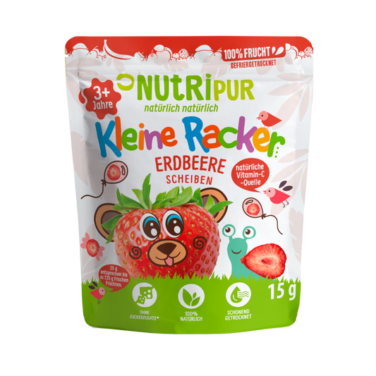 NUTRIPUR Kl.Racker Erdbeere 15g BT