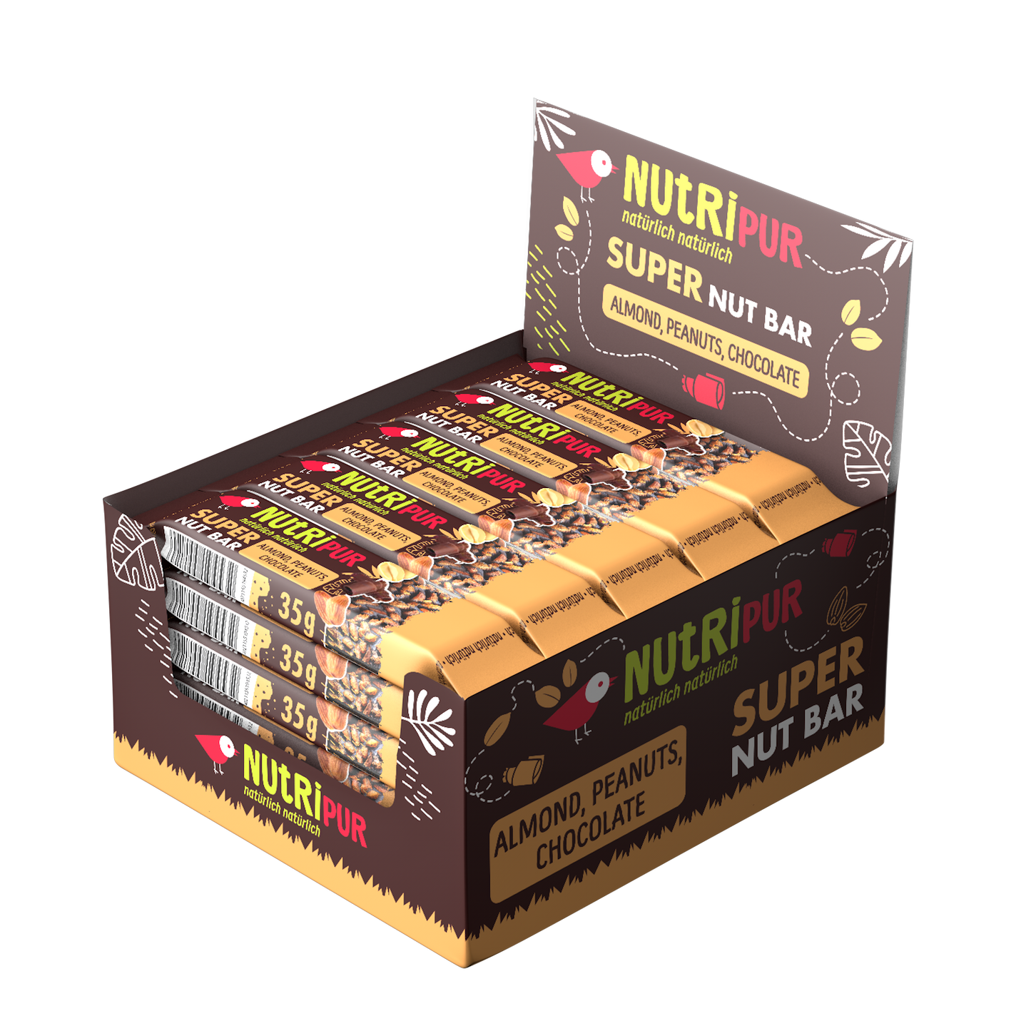 NUTRIPUR SUPER NUT BAR  Mandel, Erdnuss & Schoko 35g